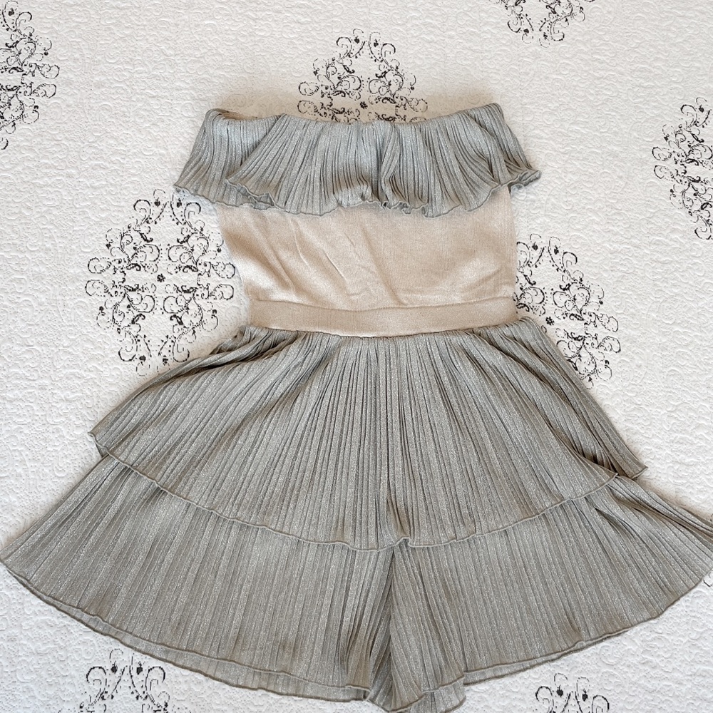 Silver glam party dress
